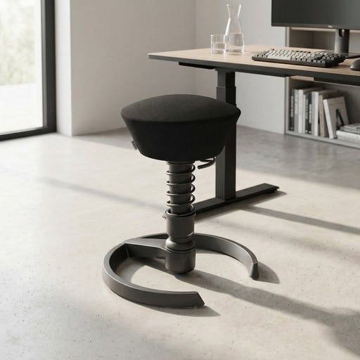Sgabello da ufficio Aeris Swopper (Nero, Nuovo, Nero, Alianti in plastica)