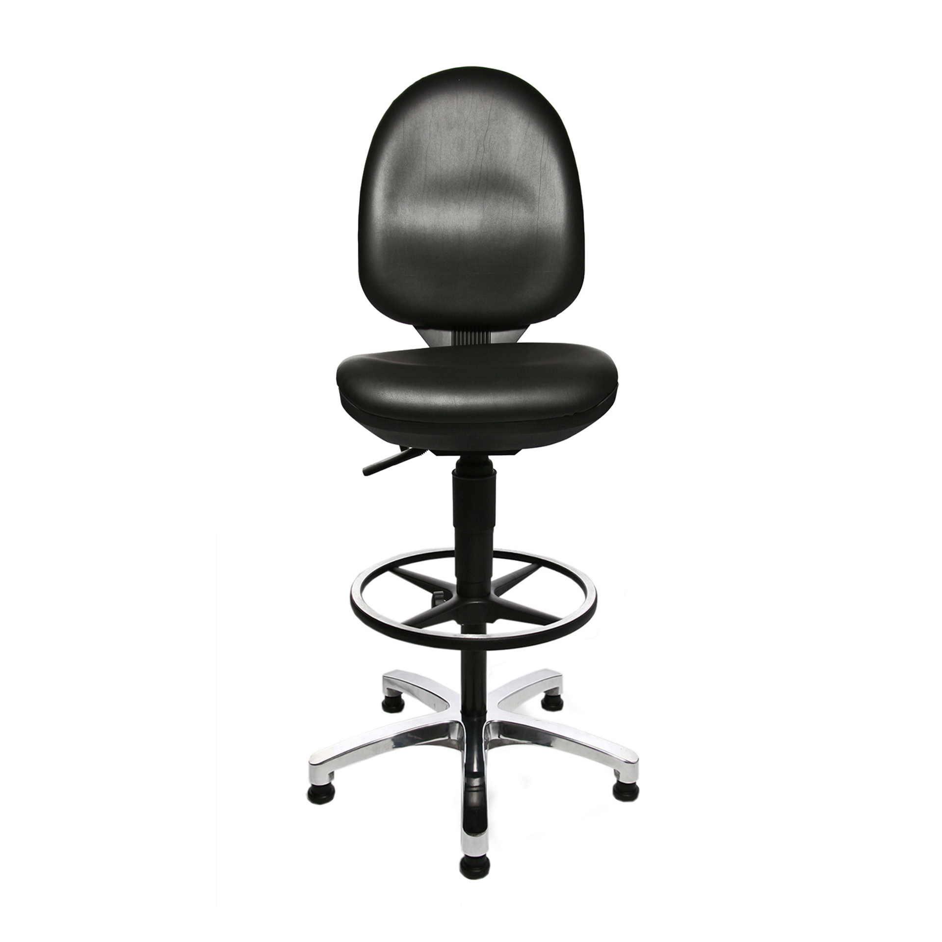 Office chair Topstar Tec without armrests, Black/Chrome-plated, New, Ergonomic chair - ideal for flexible working