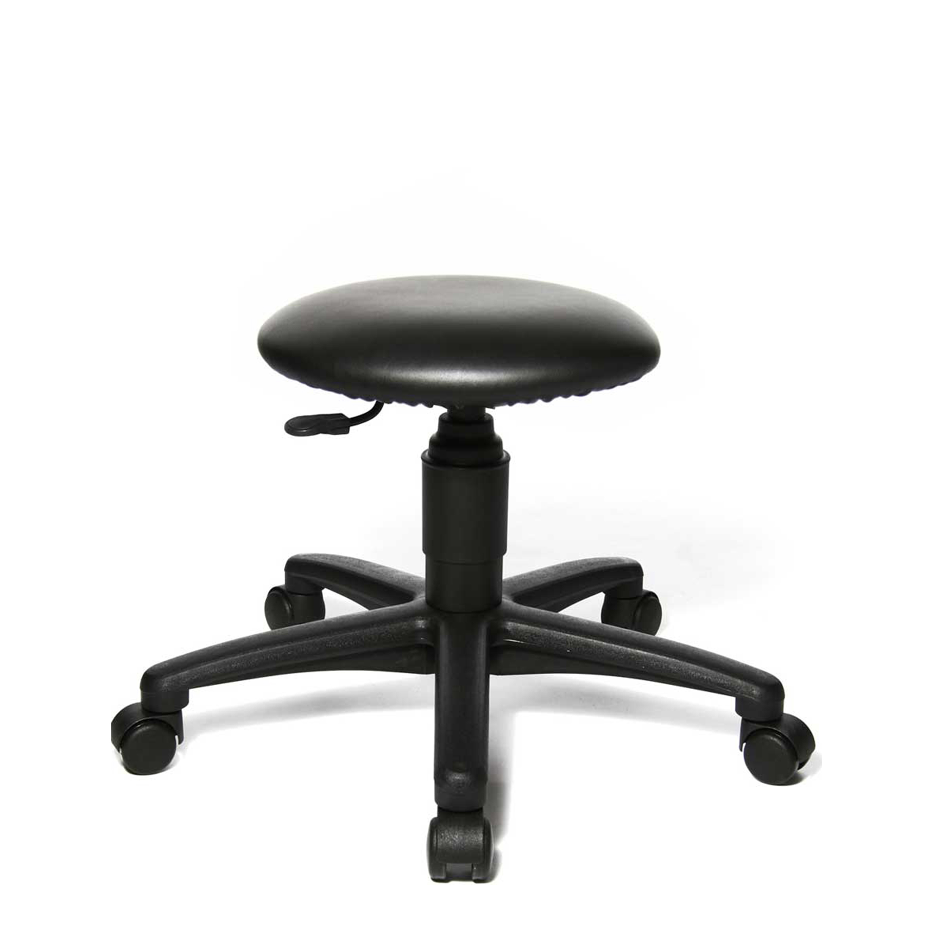 Sgabello da ufficio Topstar Tec 60 Nero/Nero, Rotella di tappeto, Seduta dinamica - ideale per una seduta sana