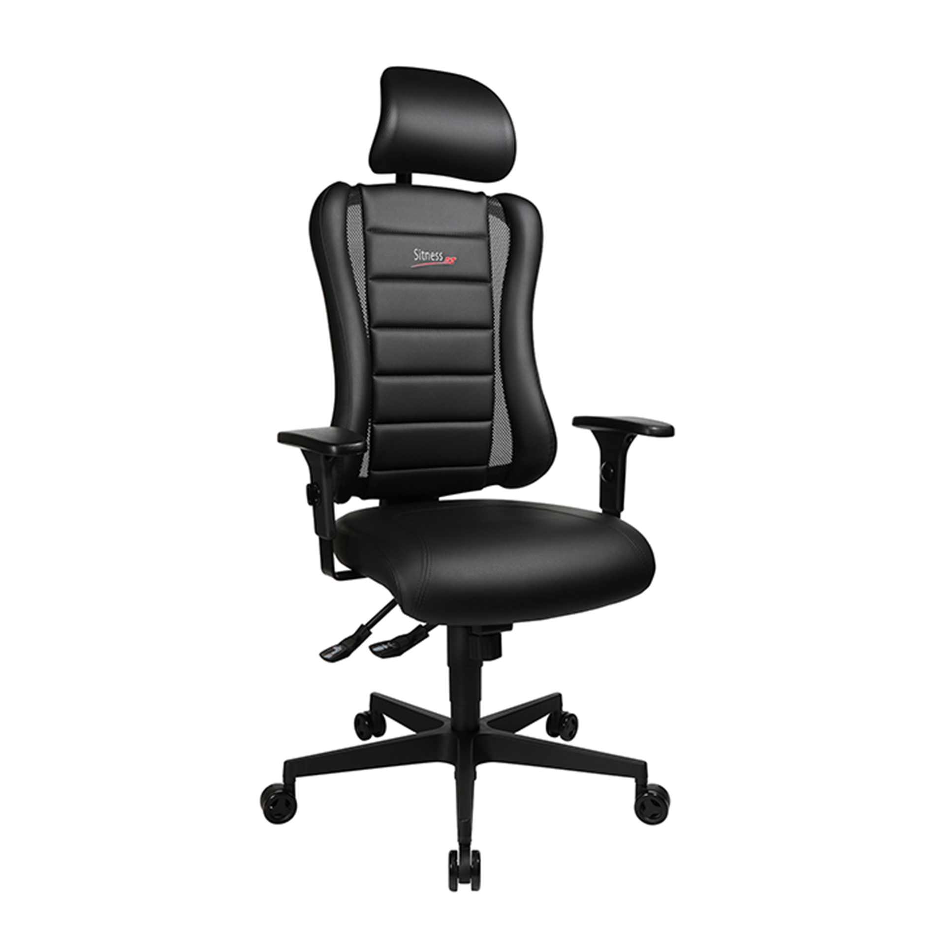 Bürostuhl Topstar Sitness Racer RS mit 1D Armlehnen, Schwarz/Schwarz, Neu, Ergonomischer Stuhl - ideal für flexibles Arbeiten