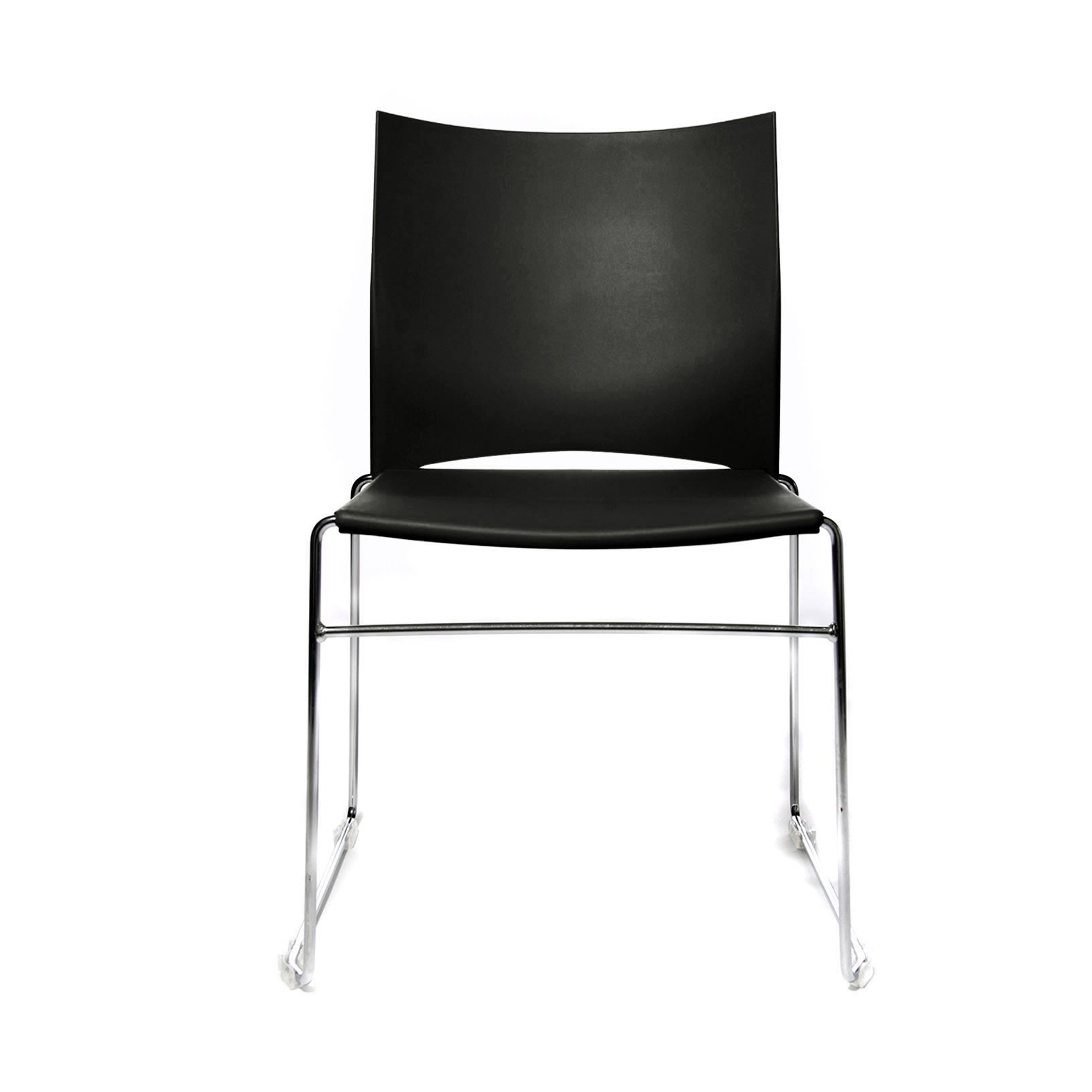 Siège de conférence Topstar W-Chair Noir/Chromé sans accoudoirs, Nouveau - Une assise confortable