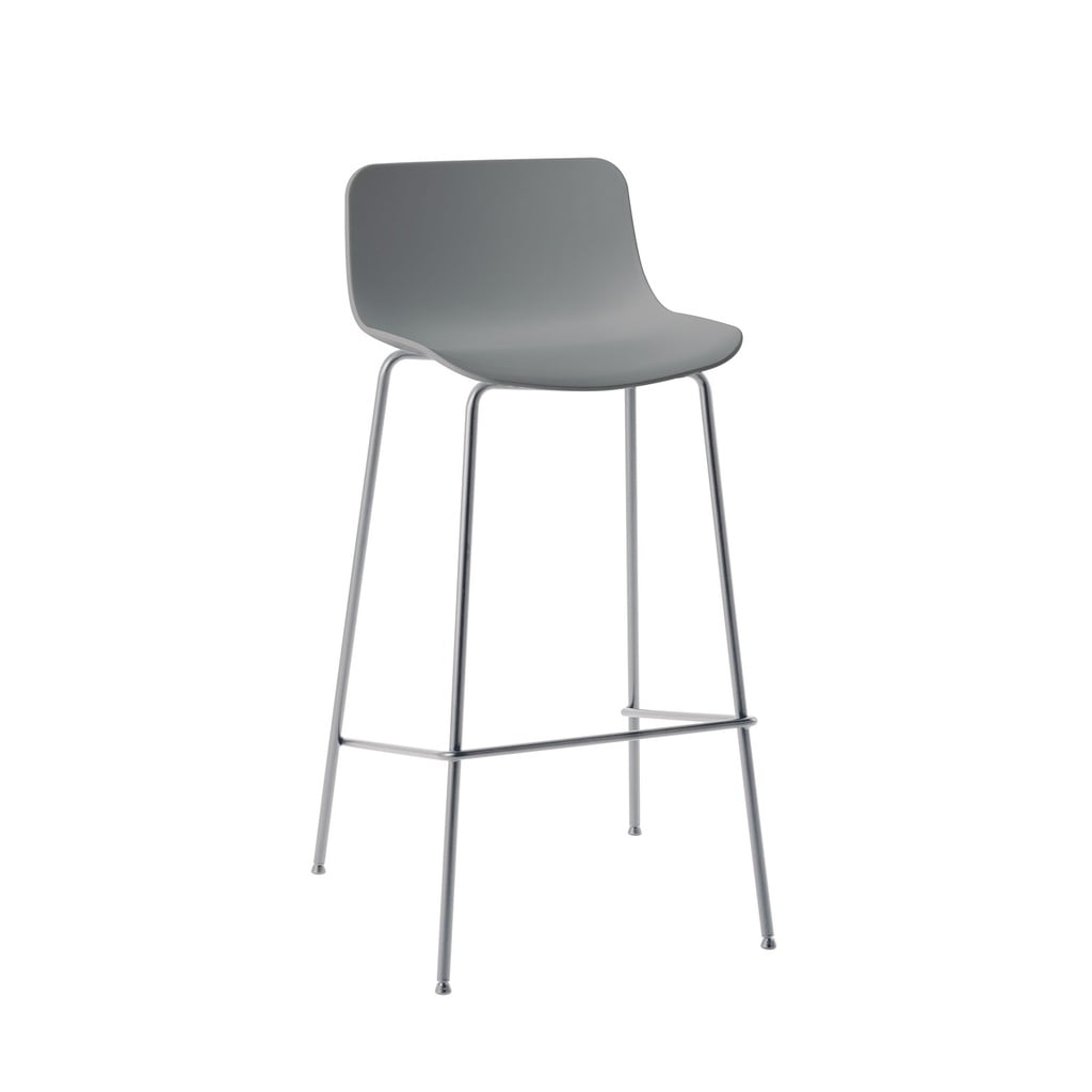 Tabouret de bar Milani Stay (Gris foncé, Chromé)