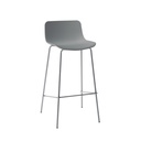 Tabouret de bar Milani Stay (Gris foncé, Chromé)