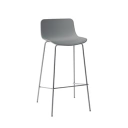 Tabouret de bar Milani Stay (Gris foncé, Chromé)