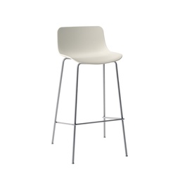 Tabouret de bar Milani Stay (Blanc, Chromé)