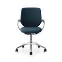 Siège pivotant Dossier configurable Giroflex 313 (avec dossier rembourré, Bleu, Chromé)