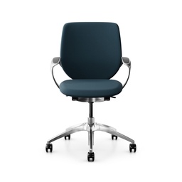 Siège pivotant Dossier configurable Giroflex 313 (avec dossier rembourré, Bleu, Chromé)