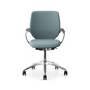 Siège pivotant Dossier configurable Giroflex 313 (avec dossier rembourré, Bleu clair, Chromé)
