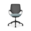 Siège pivotant Dossier configurable Giroflex 313 (avec dossier en filet, Bleu clair, Noir)