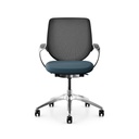 Siège pivotant Dossier configurable Giroflex 313 (avec dossier en filet, Bleu, Chromé)