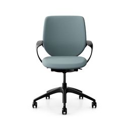 Siège pivotant Dossier configurable Giroflex 313 (avec dossier rembourré, Bleu clair, Noir)