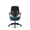 Bürostuhl Giroflex 353 (mit Netz-Rückenlehne, Blau, ohne Kopfstütze, Schwarz)