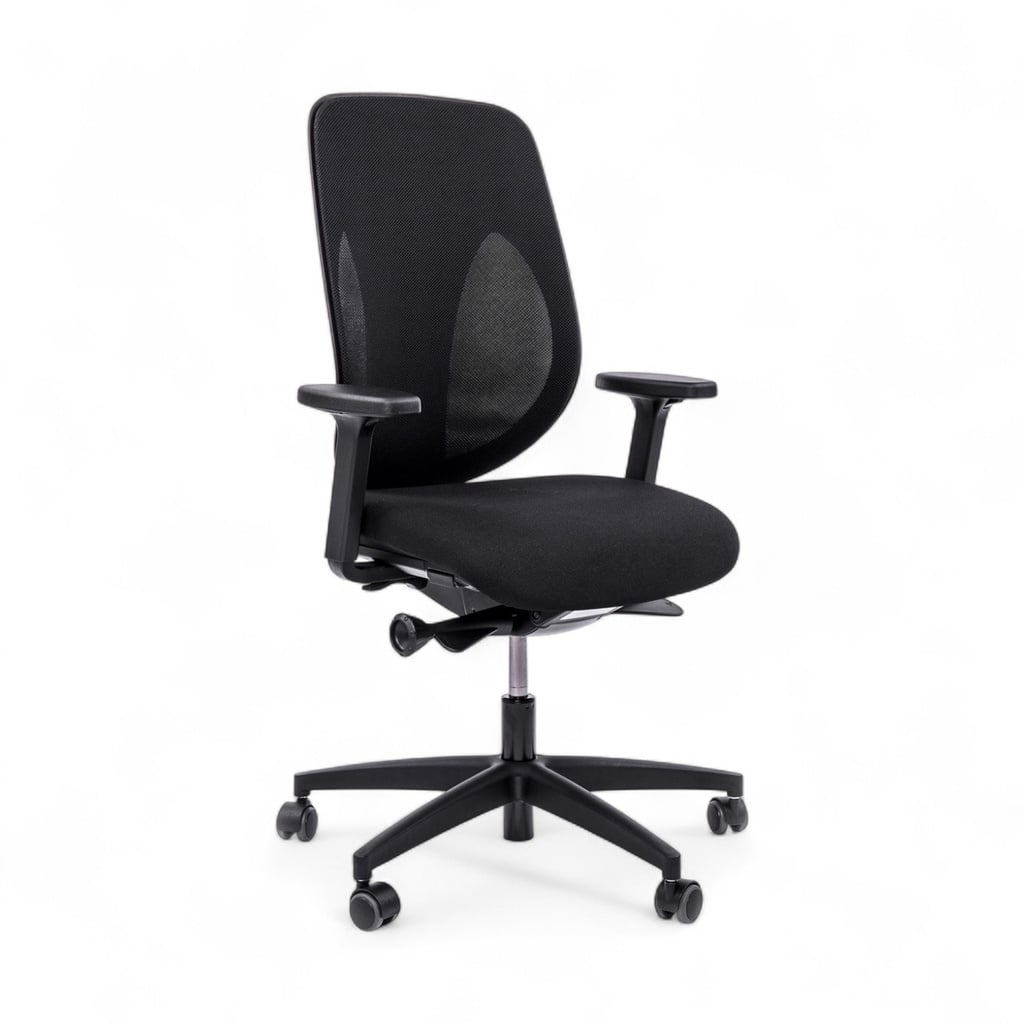 Siège de travail  Giroflex 353-4029 (Noir, Nouveau, avec accoudoirs 2D, sans appui-tête)