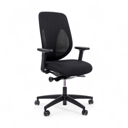 Siège de travail  Giroflex 353-4029 (Noir, Nouveau, avec accoudoirs 2D, sans appui-tête)