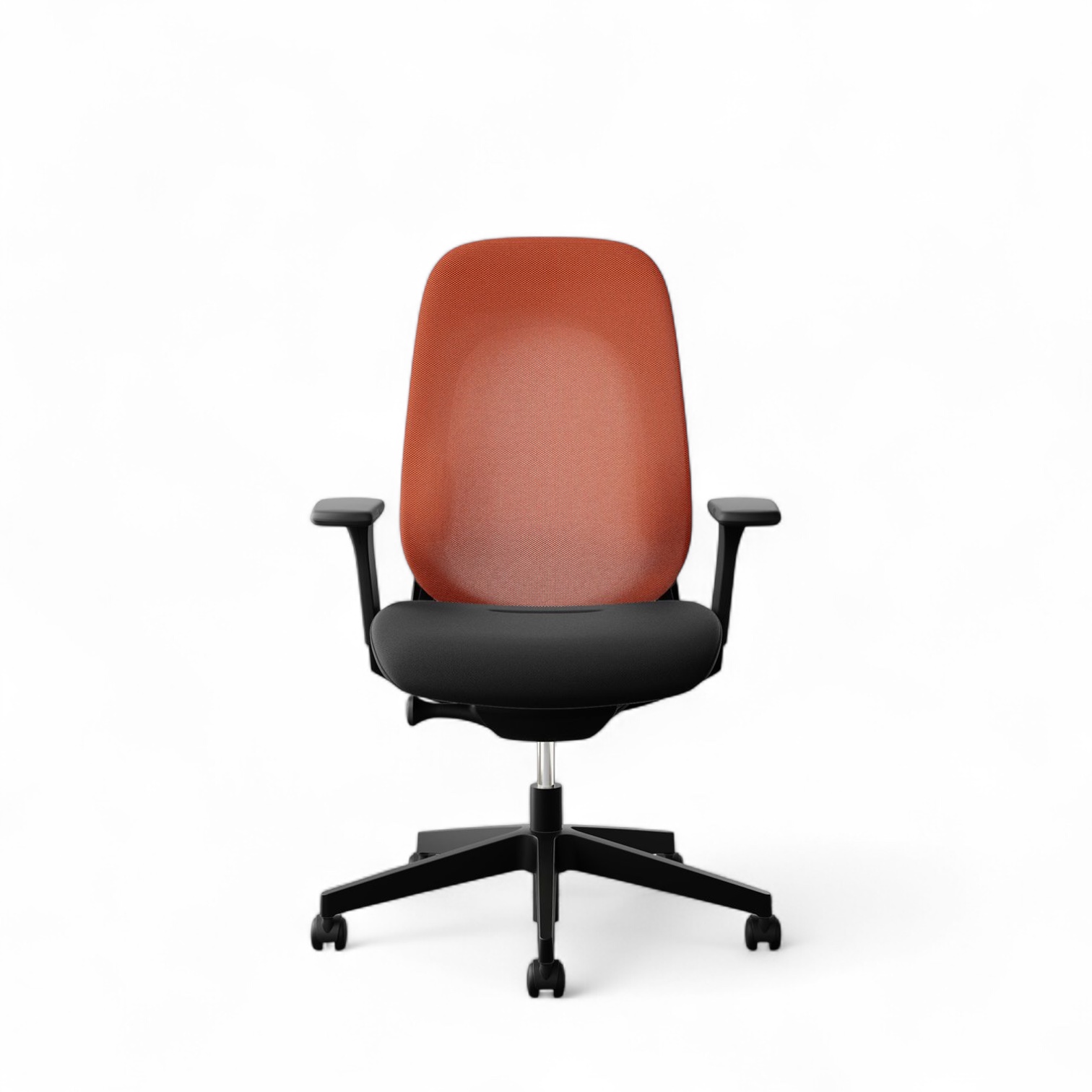 Fauteuil pivotant Giroflex 40-4049 avec accoudoirs 3D, Orange/Noir, Nouveau, Chaise ergonomique - idéale pour un travail flexible