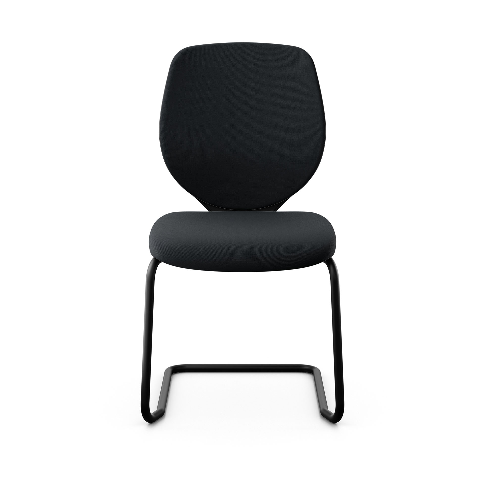 Image of Freischwinger Konferenzstuhl Giroflex 353 ohne Armlehnen, Schwarz/Schwarz, Neu