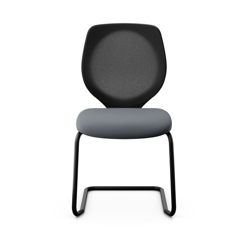 Freischwinger Konferenzstuhl Giroflex 353 (Neu, mit Netz-Rückenlehne, Grau, Schwarz, ohne Armlehnen)