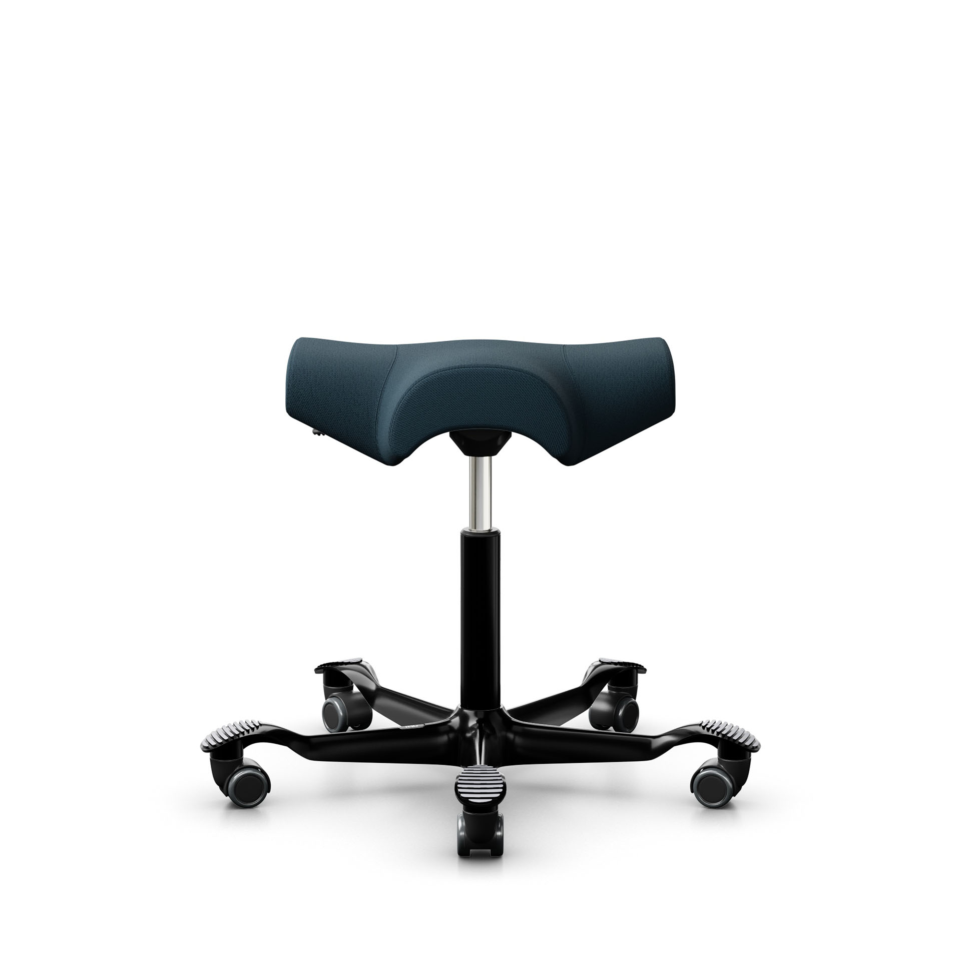 Image of Sattelhocker HAG Capisco 8105 Blau/Schwarz, Hartbodenrollen, Dynamisches Sitzen - optimal für gesundes Sitzen