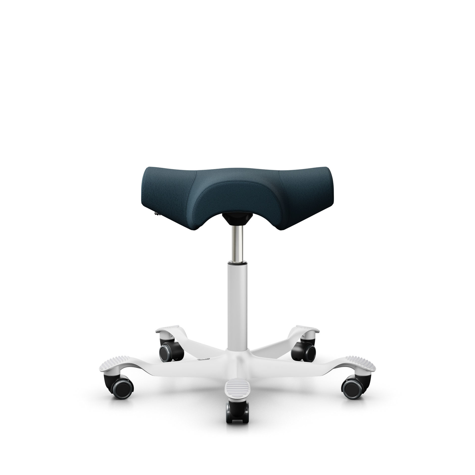 Image of Sattelhocker HAG Capisco 8105 Blau/Weiss, Hartbodenrollen, Dynamisches Sitzen - optimal für gesundes Sitzen