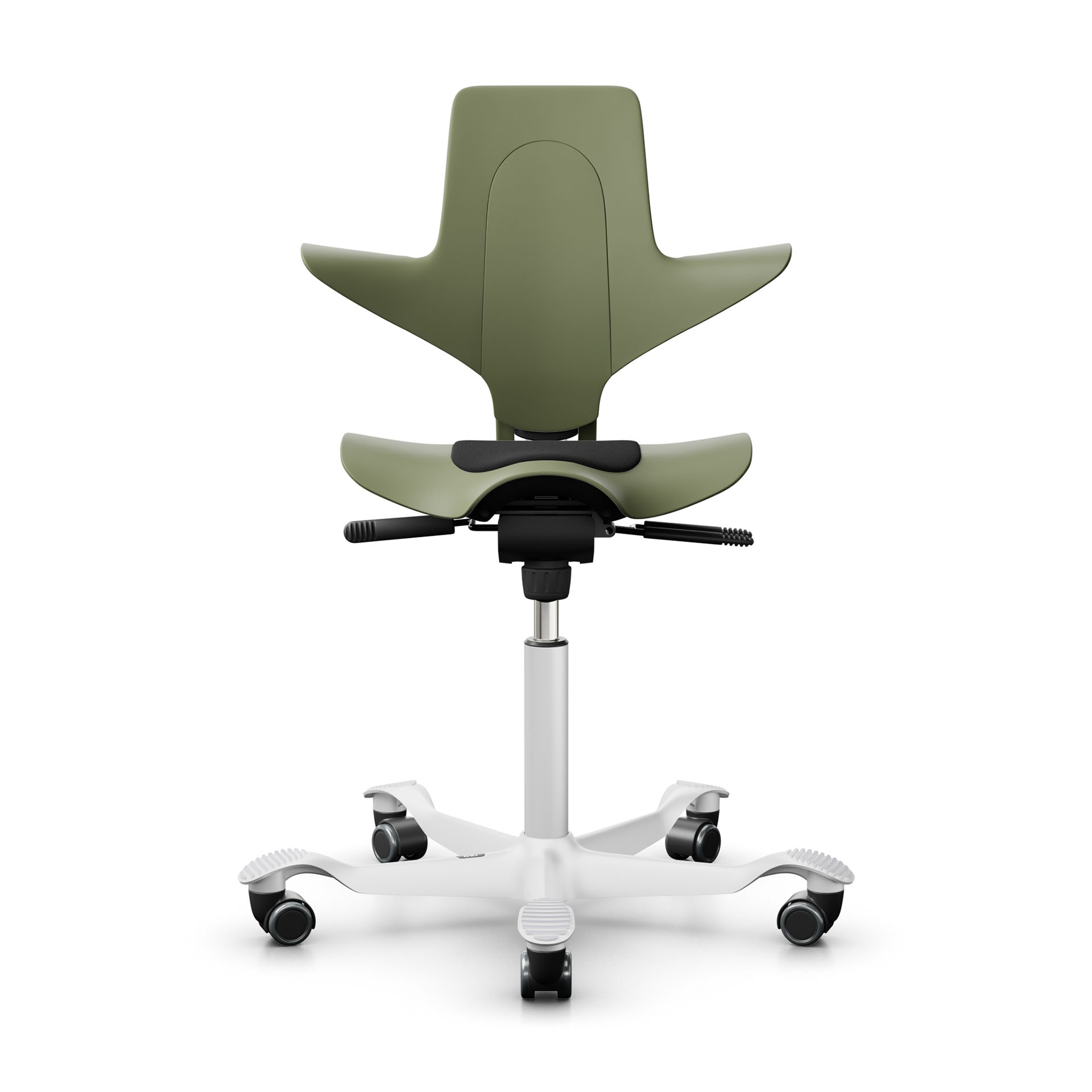 Sattelstuhl HAG Capisco Puls 8010 ohne Armlehnen, Grün/Weiss, Neu, Ergonomischer Stuhl - ideal für flexibles Arbeiten