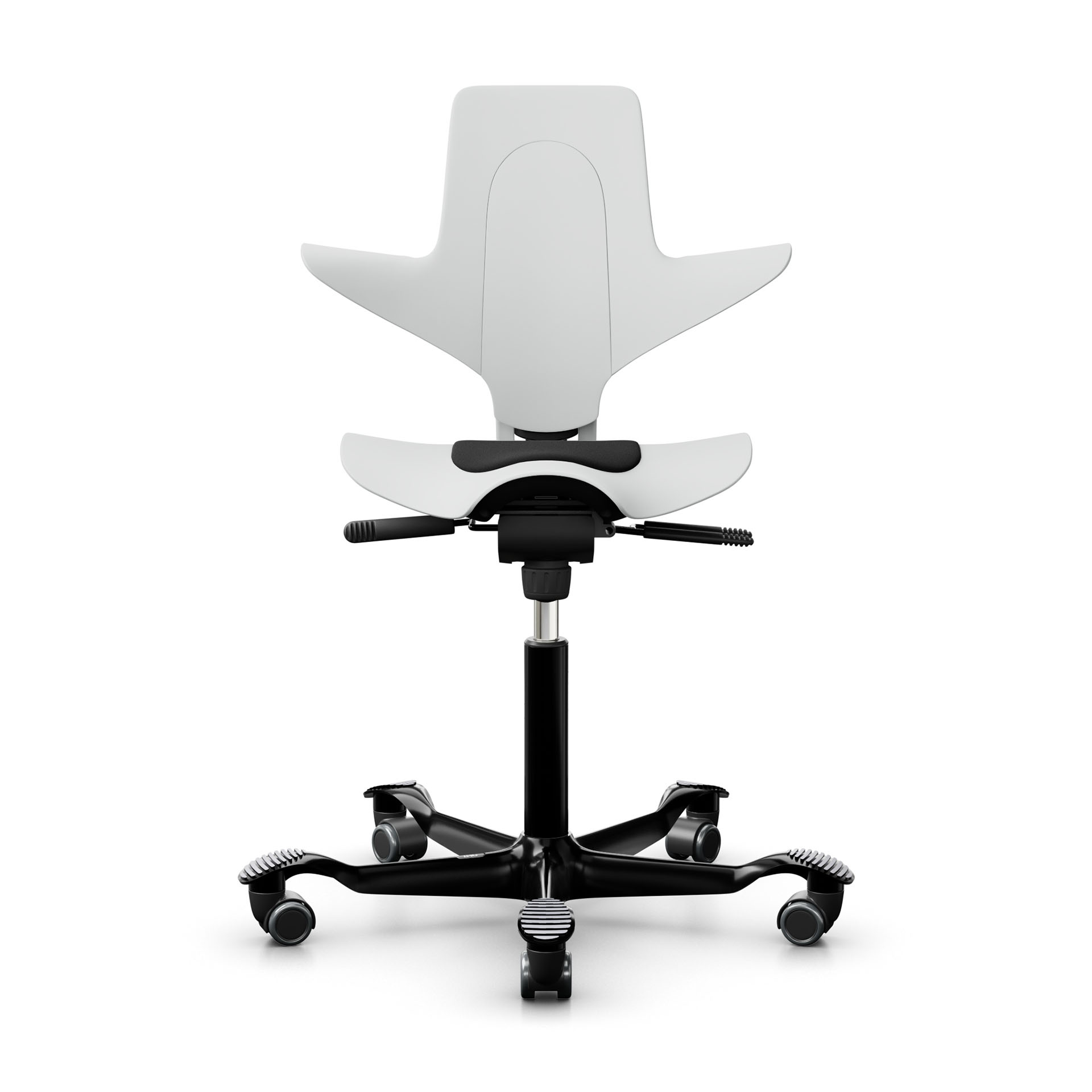 Image of Sattelstuhl HAG Capisco Puls 8010 ohne Armlehnen, Weiss/Schwarz, Neu, Ergonomischer Stuhl - ideal für flexibles Arbeiten
