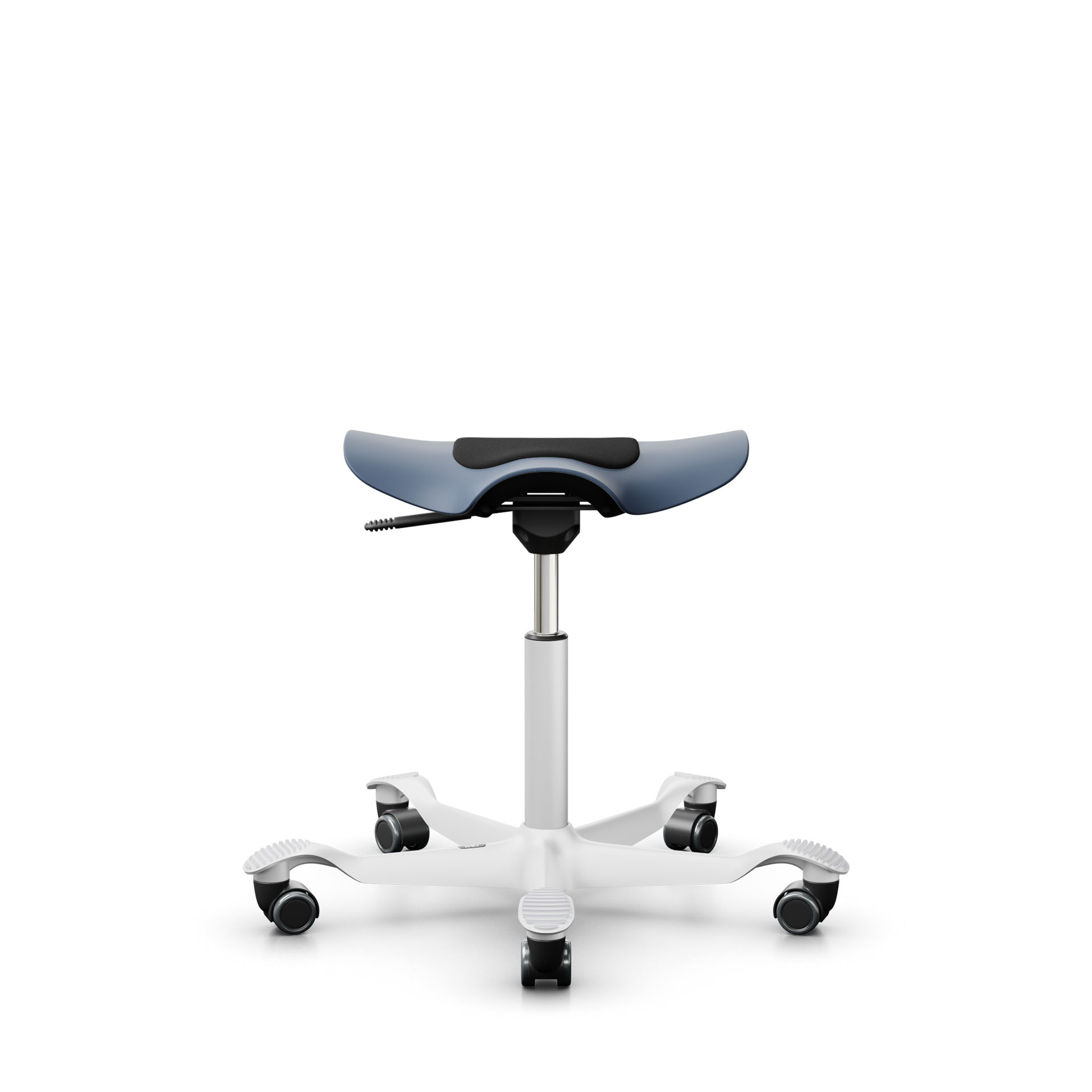 Image of Sattelhocker HAG Capisco Puls 8001 Blau/Weiss, Hartbodenrollen, Dynamisches Sitzen - optimal für gesundes Sitzen