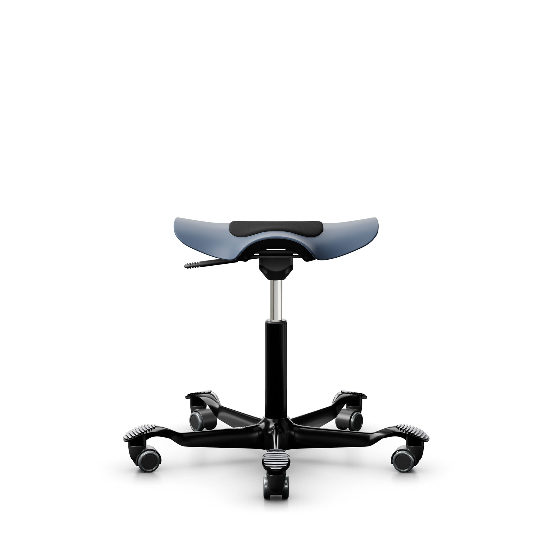 Saddle stool HAG Capisco Puls 8001 Blue/Black, Hard floor castors, Dynamic sitting - ideal for healthy sitting