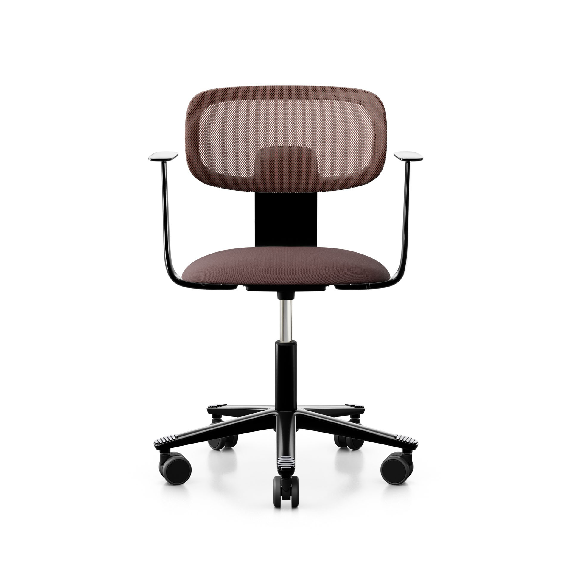 Image of Arbeitsstuhl HAG Tion 2340 Mesh mit Fixarmlehnen, Braun/Schwarz, Neu, Ergonomischer Stuhl - ideal für flexibles Arbeiten