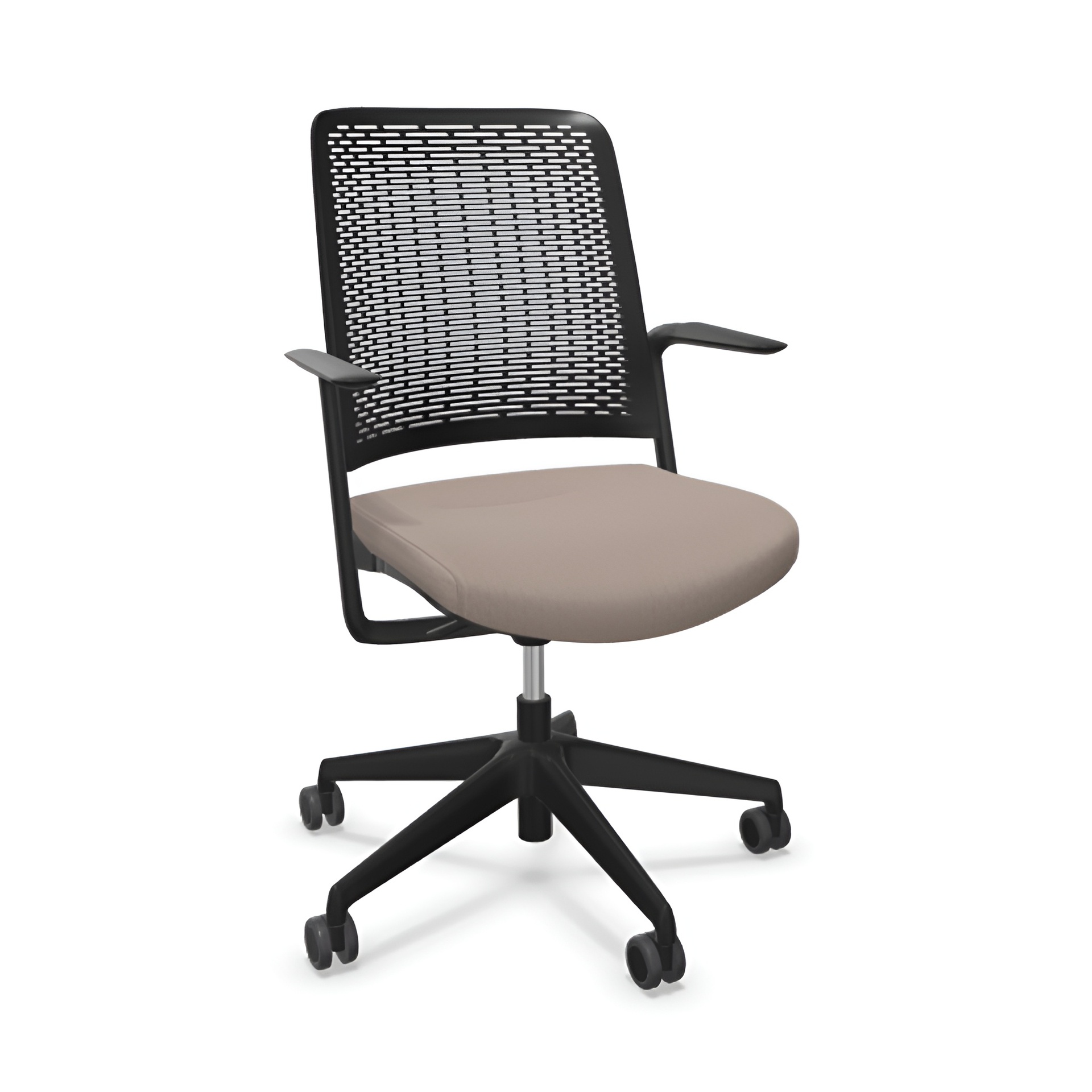 Image of Bürostuhl Sitag WithMe mit Fixarmlehnen, Hellbraun/Schwarz, Neu, Ergonomischer Stuhl - ideal für flexibles Arbeiten