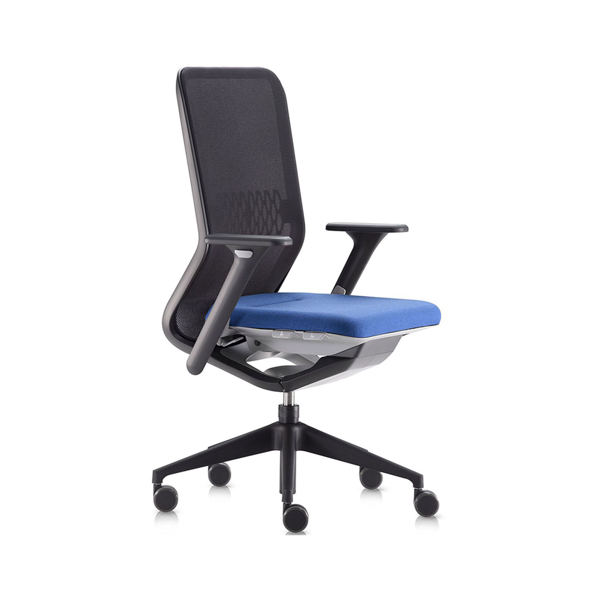 Office swivel chair Sitag SitagTeam Mesh with 2D armrests, Blue, New, Ergonomic chair - ideal for flexible working