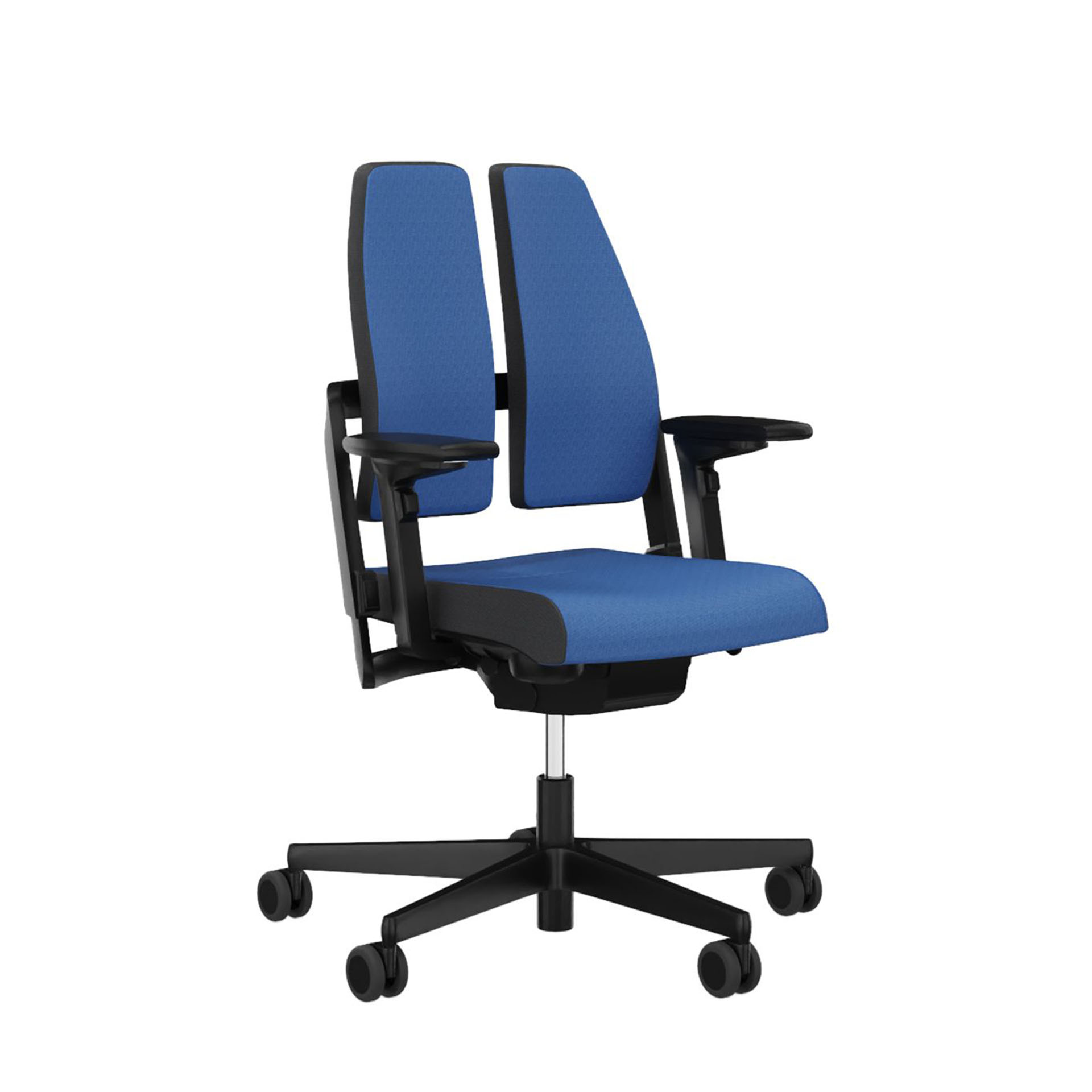 Chaise de bureau SitagXilium DuoBack swissmade avec accoudoirs 4D, Bleu, Nouveau, Chaise ergonomique - idéale pour un travail flexible