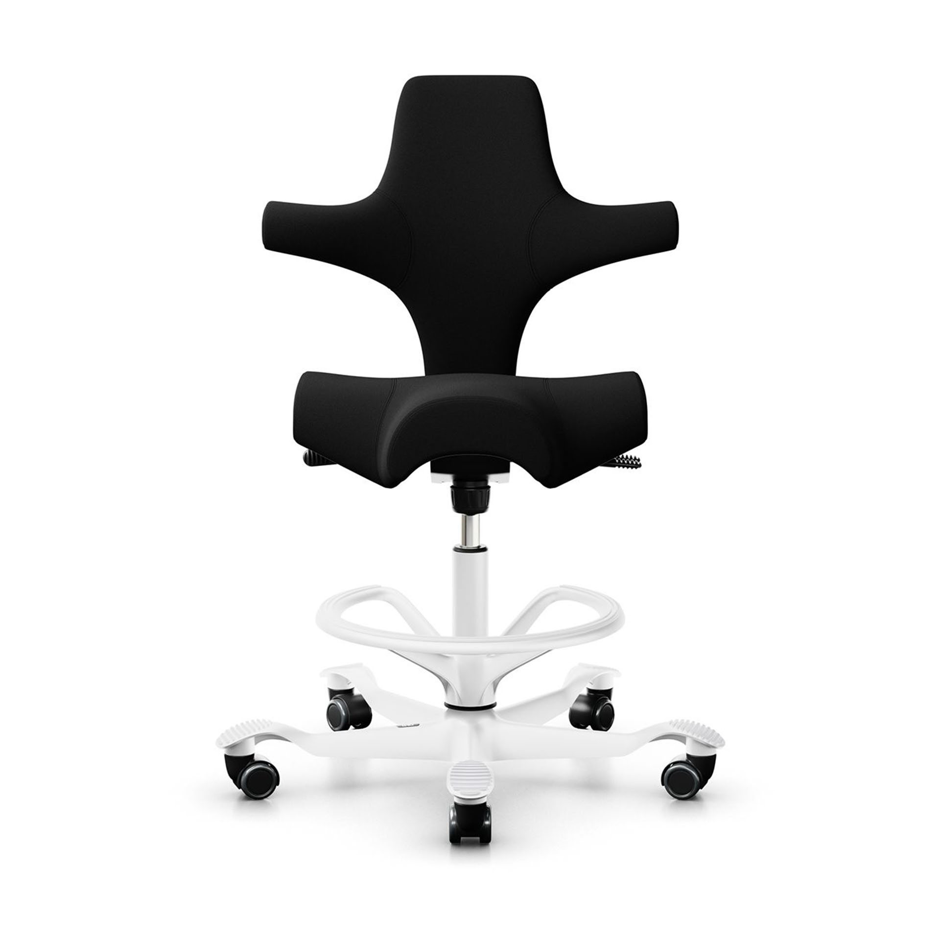 Sgabello da banco HAG Capisco 8106 con anello per i piedi, Grigio/Bianco, Nuovo, Sgabello da bar - Pratico e confortevole