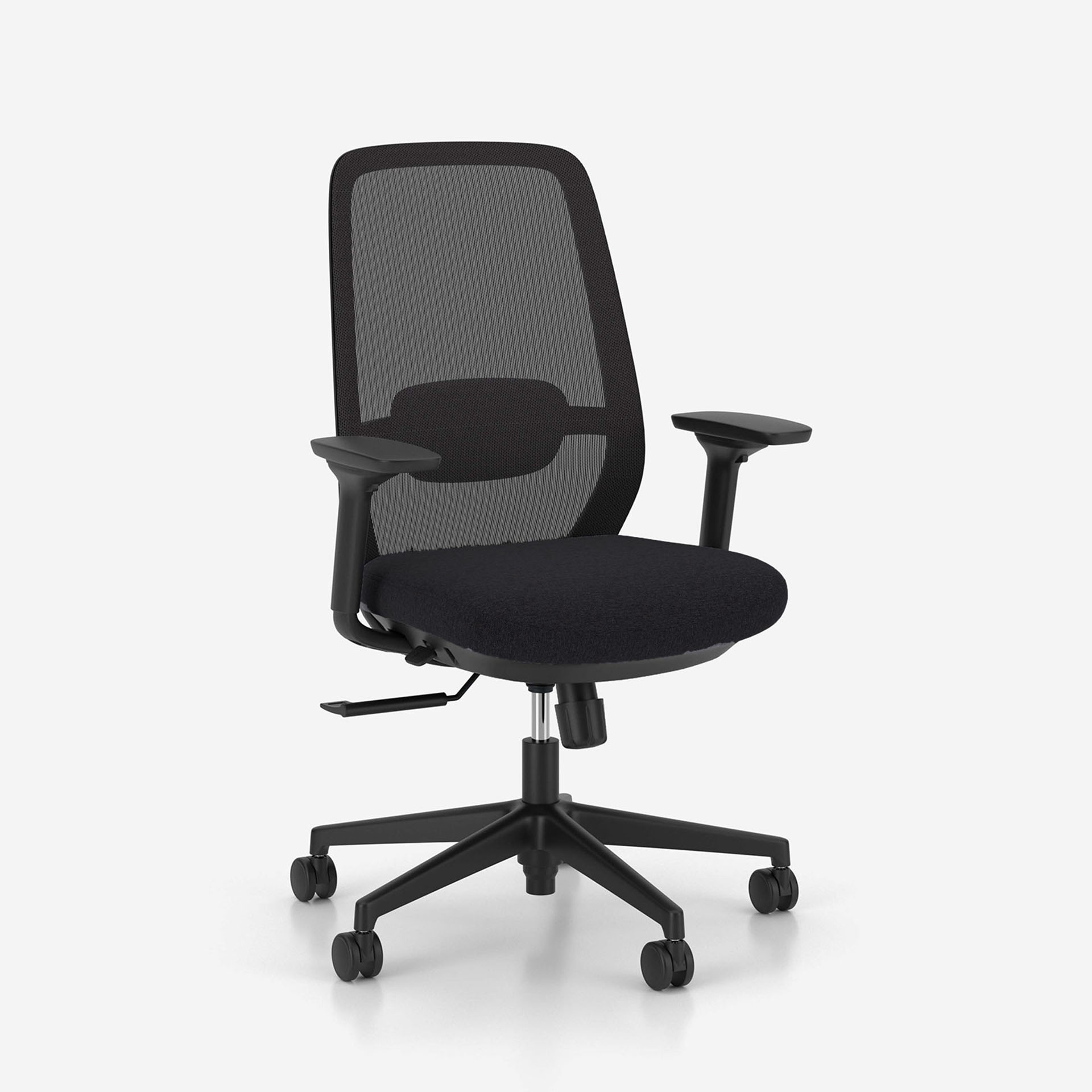 Chaise de bureau Tradingzone Elovie Active 2 avec accoudoirs 4D, Noir, Nouveau, Chaise ergonomique - idéale pour un travail flexible