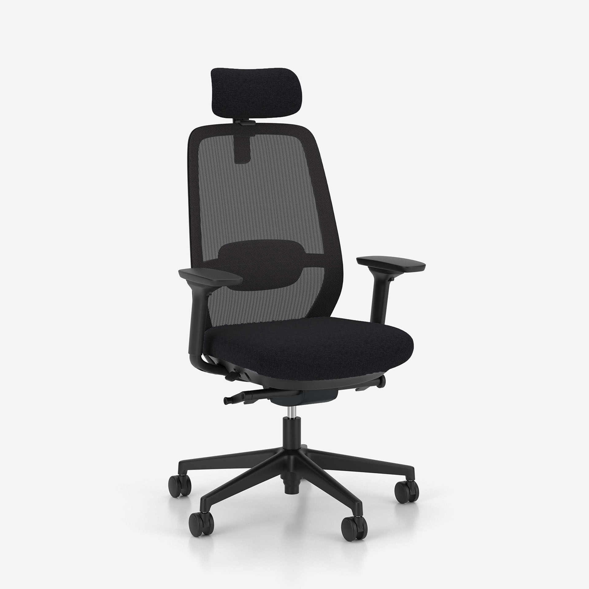 Chaise de bureau Tradingzone Elovie Active Pro 2 avec accoudoirs 4D, Noir, Nouveau, Chaise ergonomique - idéale pour un travail flexible