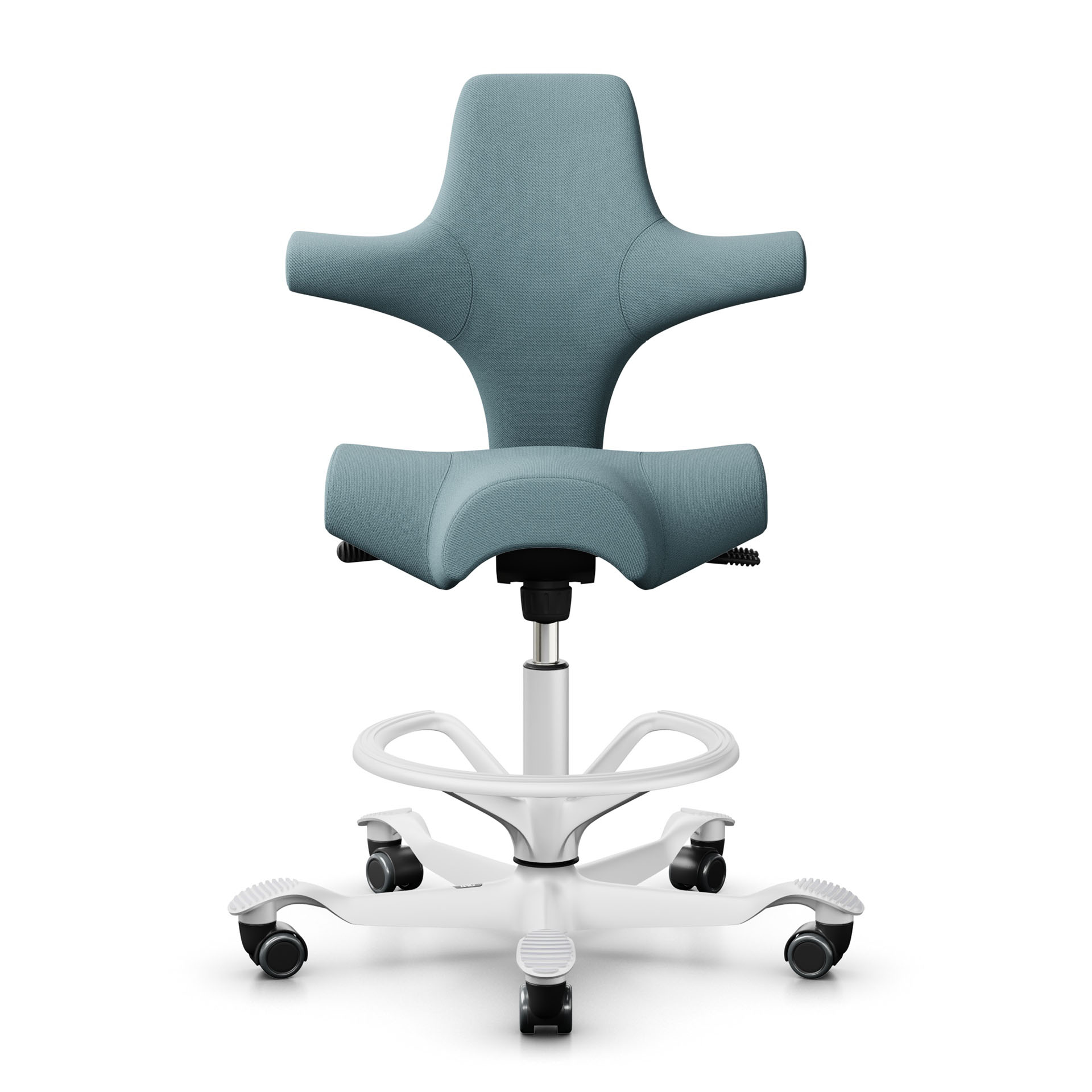 Image of Tresenhocker HAG Capisco 8106, Hellblau/Weiss, Neu, Barhocker - Praktisch & Komfortabel