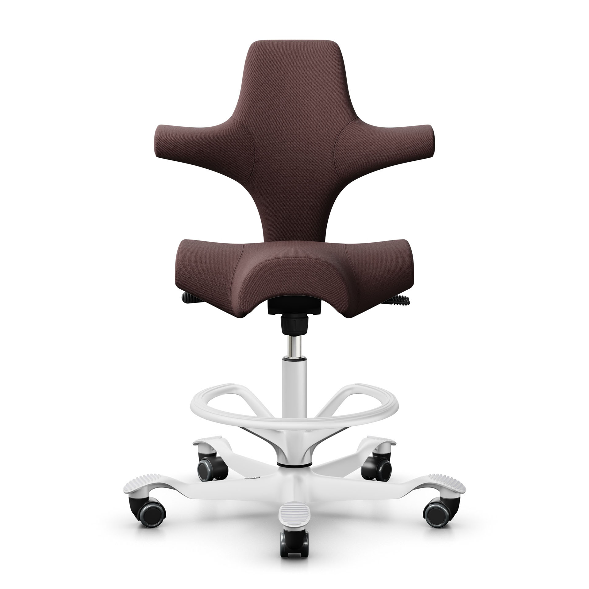 Image of Tresenhocker HAG Capisco 8106, Braun/Weiss, Neu, Barhocker - Praktisch & Komfortabel