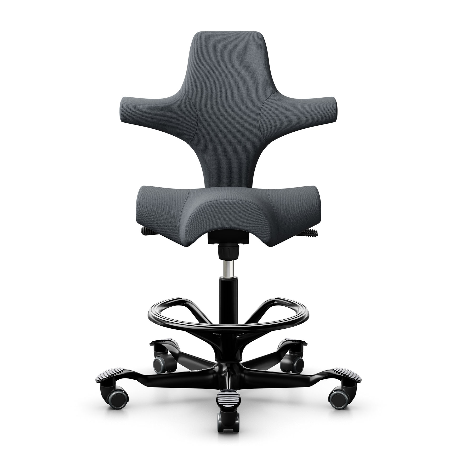Image of Tresenhocker HAG Capisco 8106, Grau/Schwarz, Neu, Barhocker - Praktisch & Komfortabel
