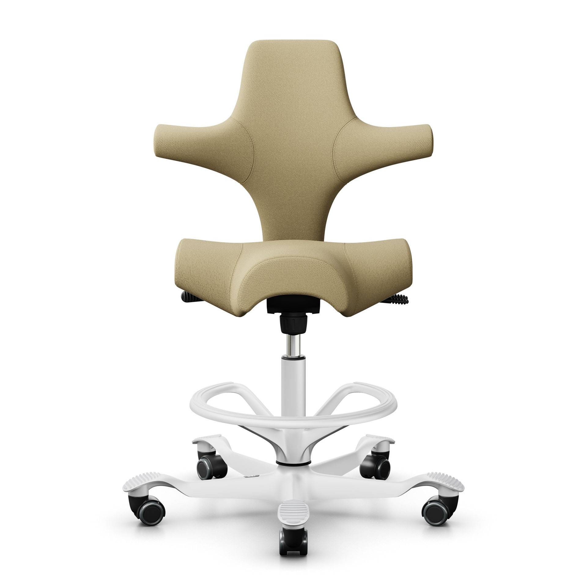 Image of Tresenhocker HAG Capisco 8106, Gelb/Weiss, Neu, Barhocker - Praktisch & Komfortabel