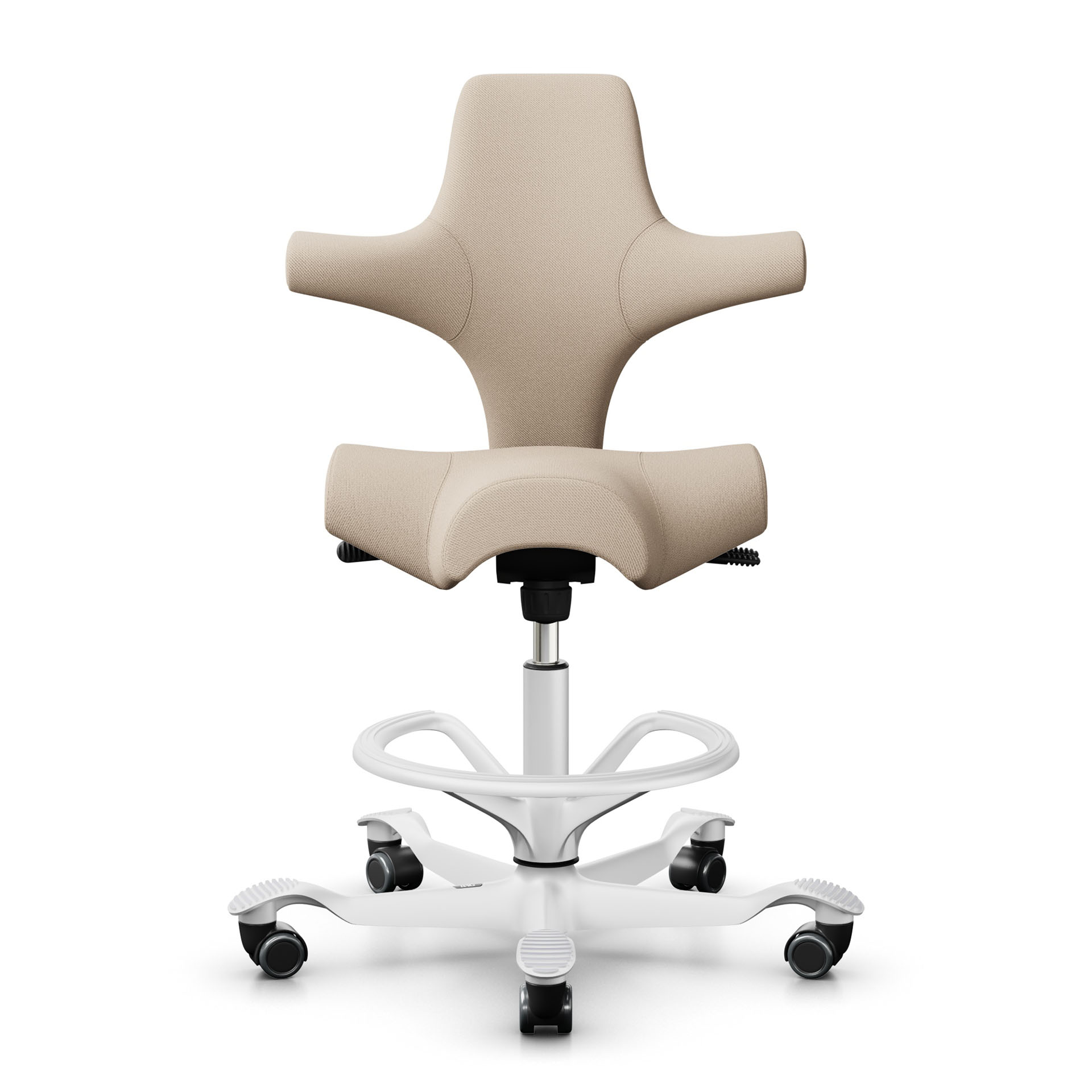 Image of Tresenhocker HAG Capisco 8106, Beige/Weiss, Neu, Barhocker - Praktisch & Komfortabel