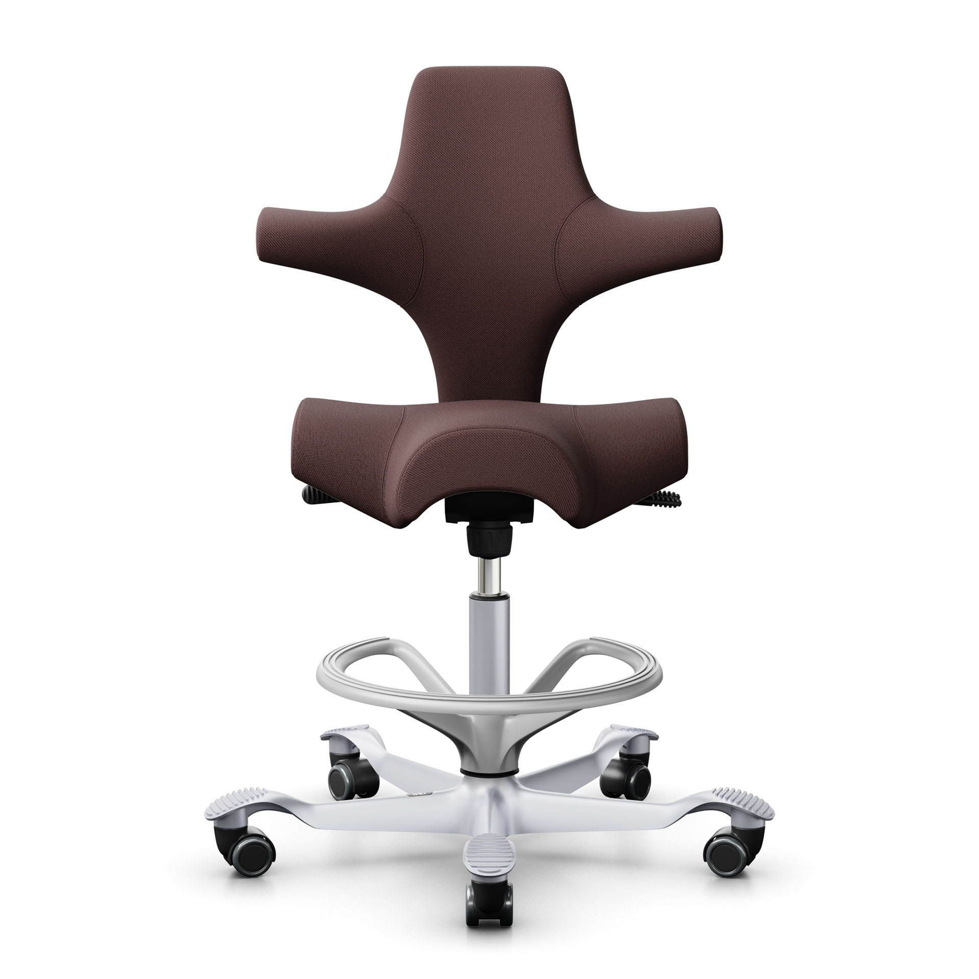 Image of Tresenhocker HAG Capisco 8106, Braun/Silbergrau, Neu, Barhocker - Praktisch & Komfortabel