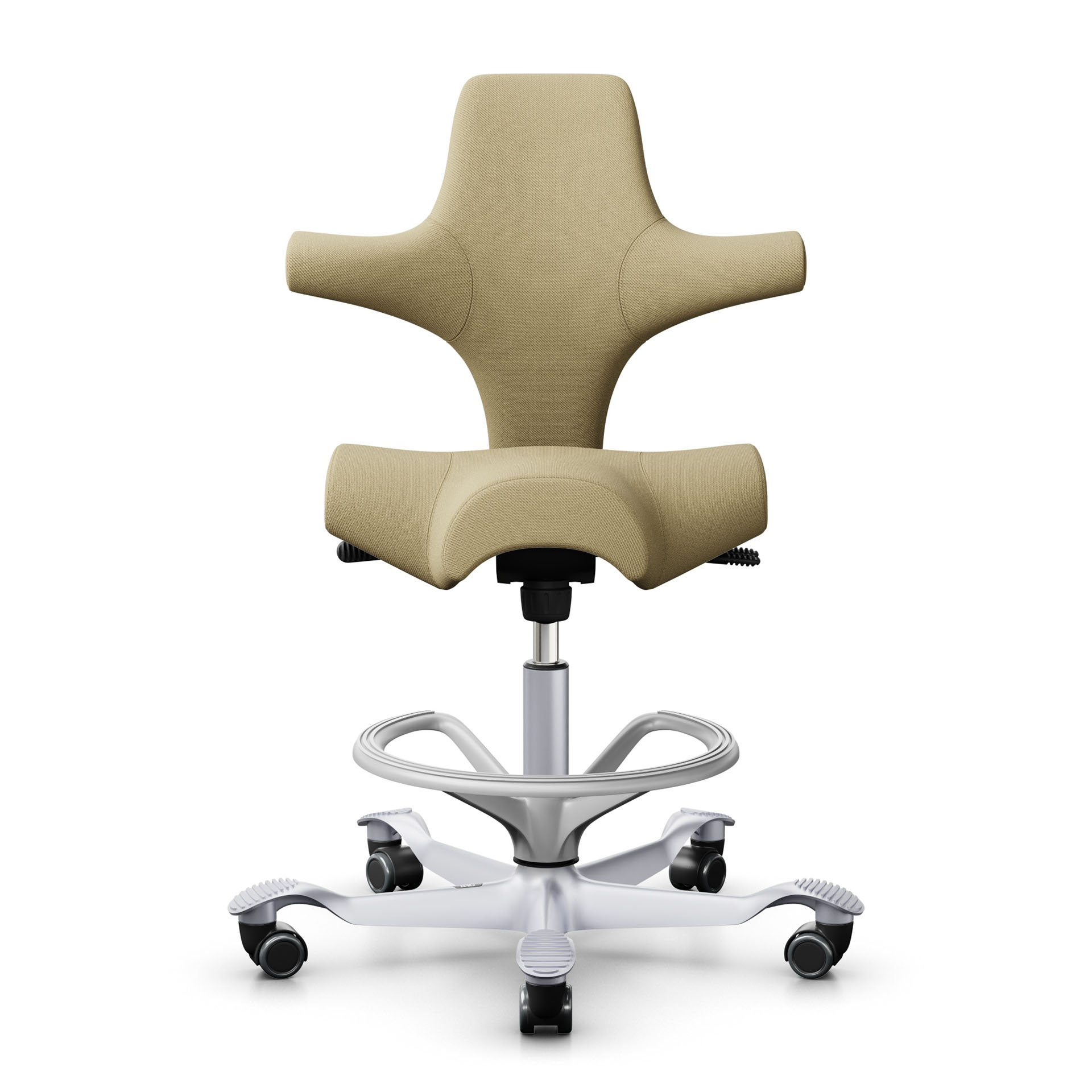 Image of Tresenhocker HAG Capisco 8106, Gelb/Silbergrau, Neu, Barhocker - Praktisch & Komfortabel