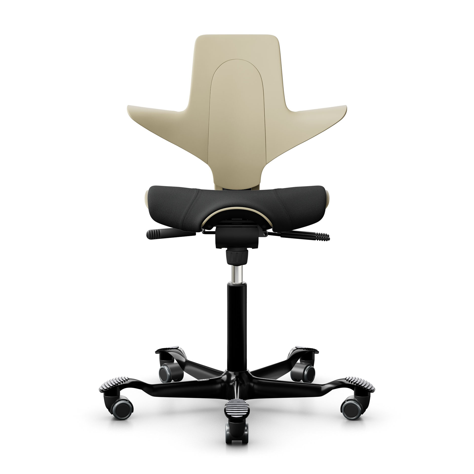 Image of Sattelstuhl HAG Capisco Puls 8020, Gelb-Schwarz/Schwarz, Neu, Ergonomischer Stuhl - ideal für flexibles Arbeiten