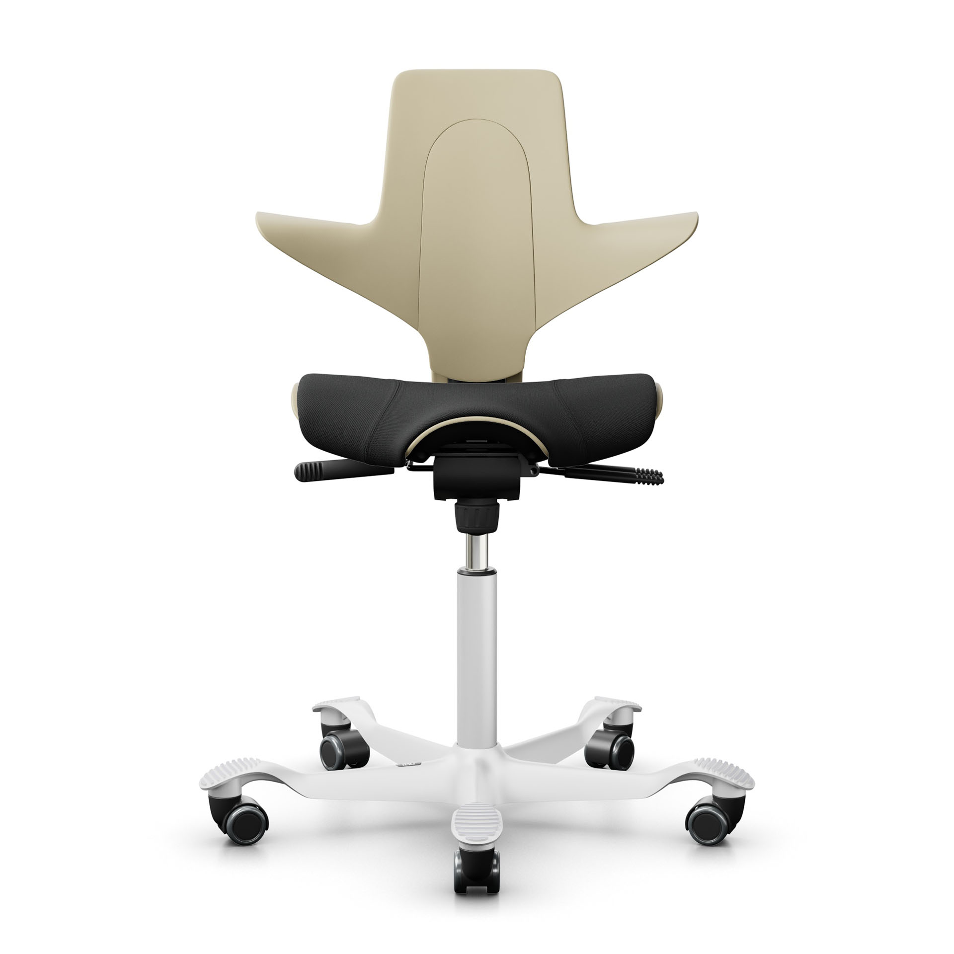 Image of Sattelstuhl HAG Capisco Puls 8020, Gelb-Schwarz/Weiss, Neu, Ergonomischer Stuhl - ideal für flexibles Arbeiten