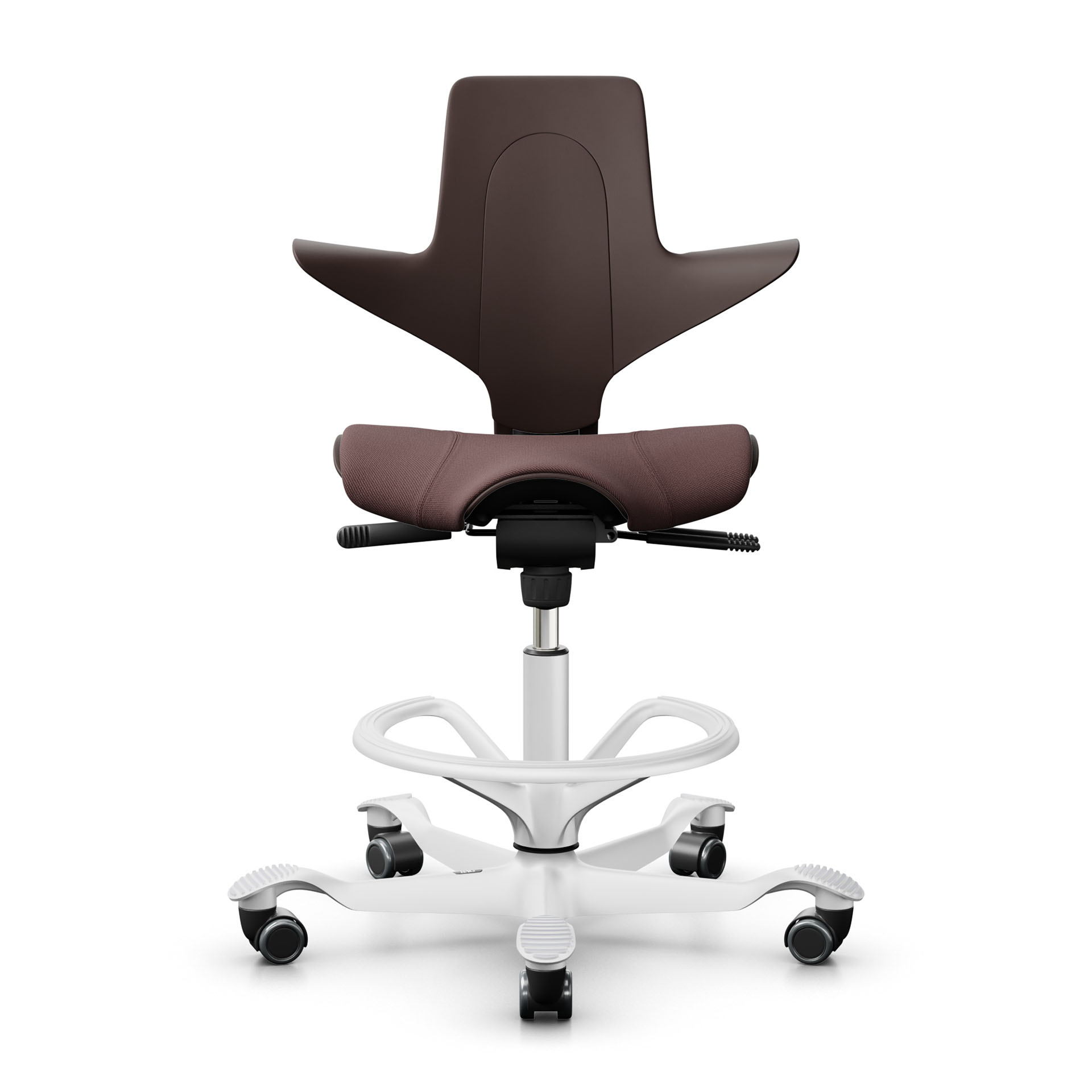Image of Tresenhocker HAG Capisco Puls 8020, Braun/Weiss, Neu, Barhocker - Praktisch & Komfortabel