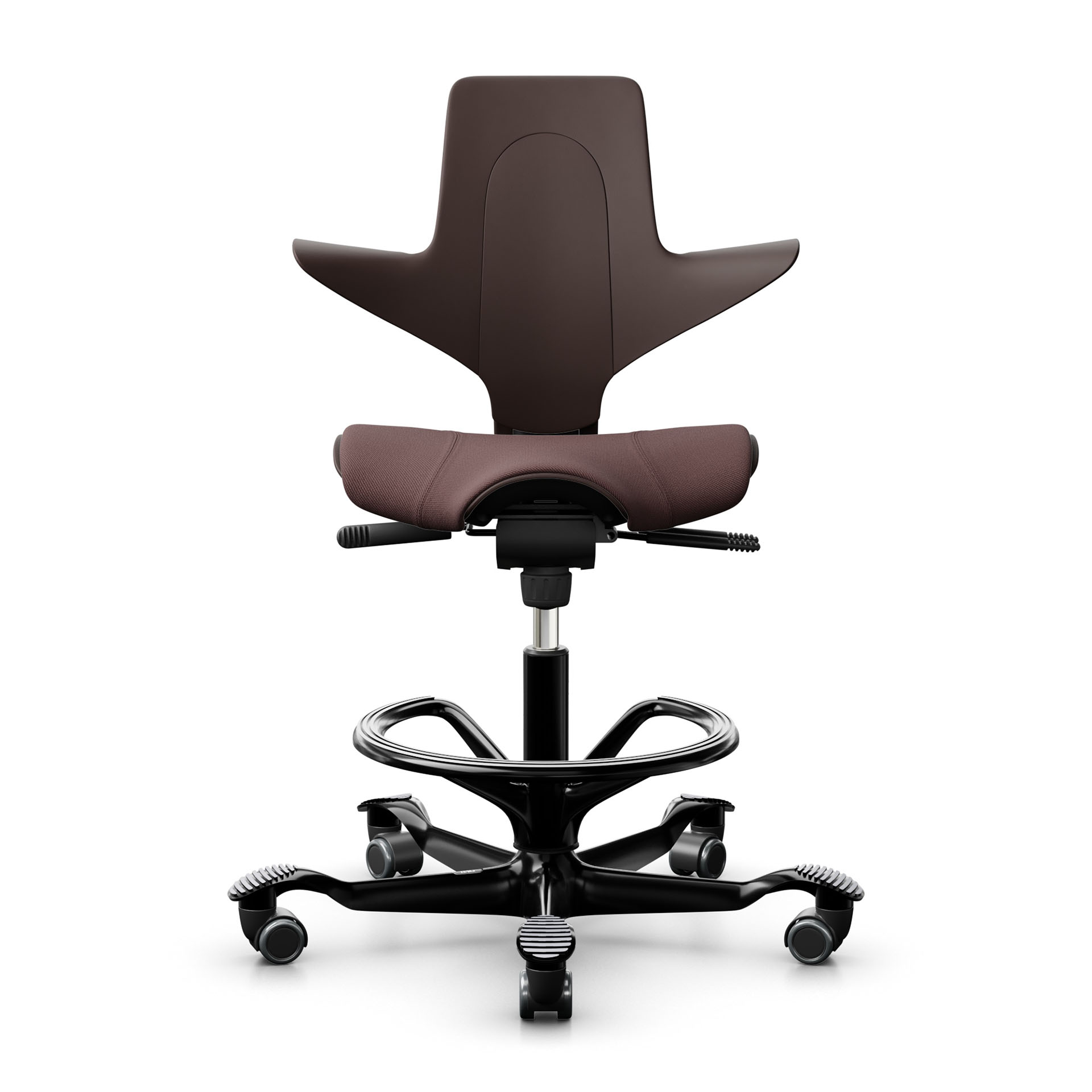 Image of Tresenhocker HAG Capisco Puls 8020, Braun/Schwarz, Neu, Barhocker - Praktisch & Komfortabel