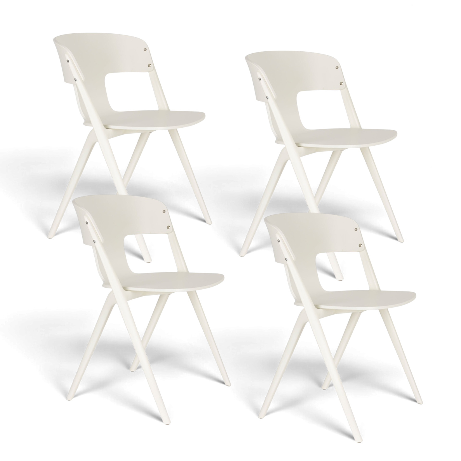 Image of Design Gartenstuhl Zuiver Horizon - 4er Set, Weiss, Neu - Modern & Wetterfest
