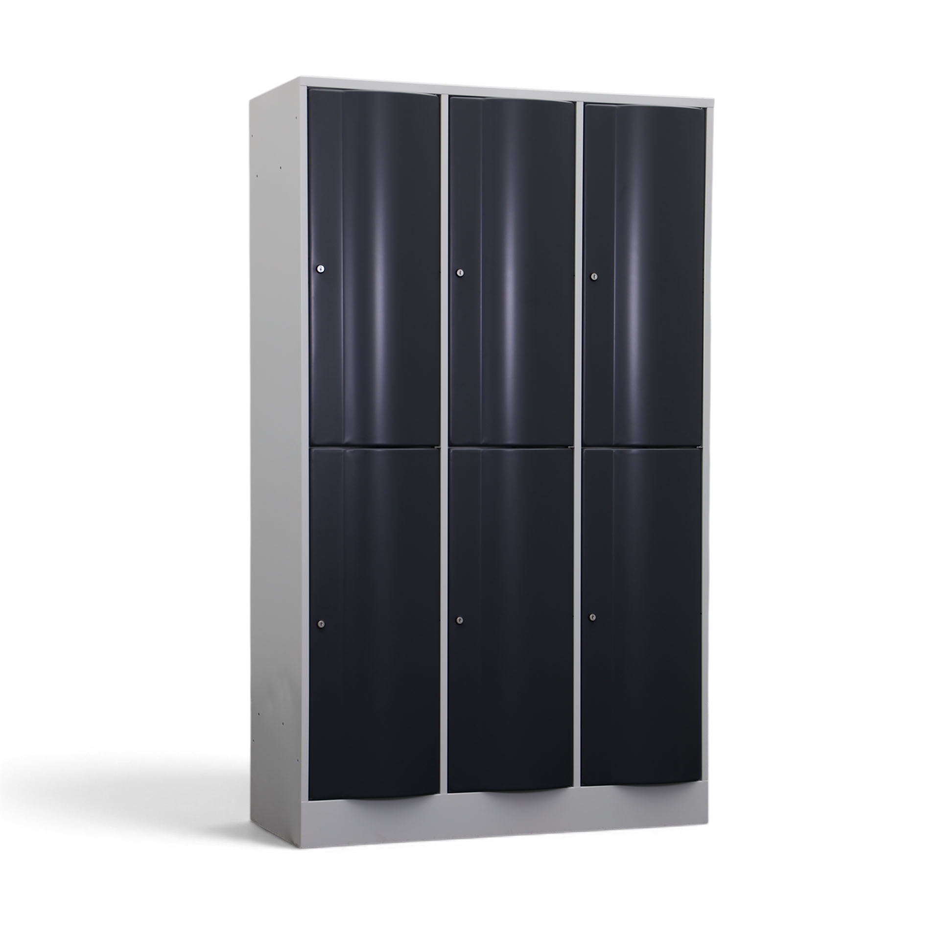Garderobenschrank C+P Lichtgrau/Anthrazit, mit Schlüssel, 115 x 195 x 48 cm, Neu
