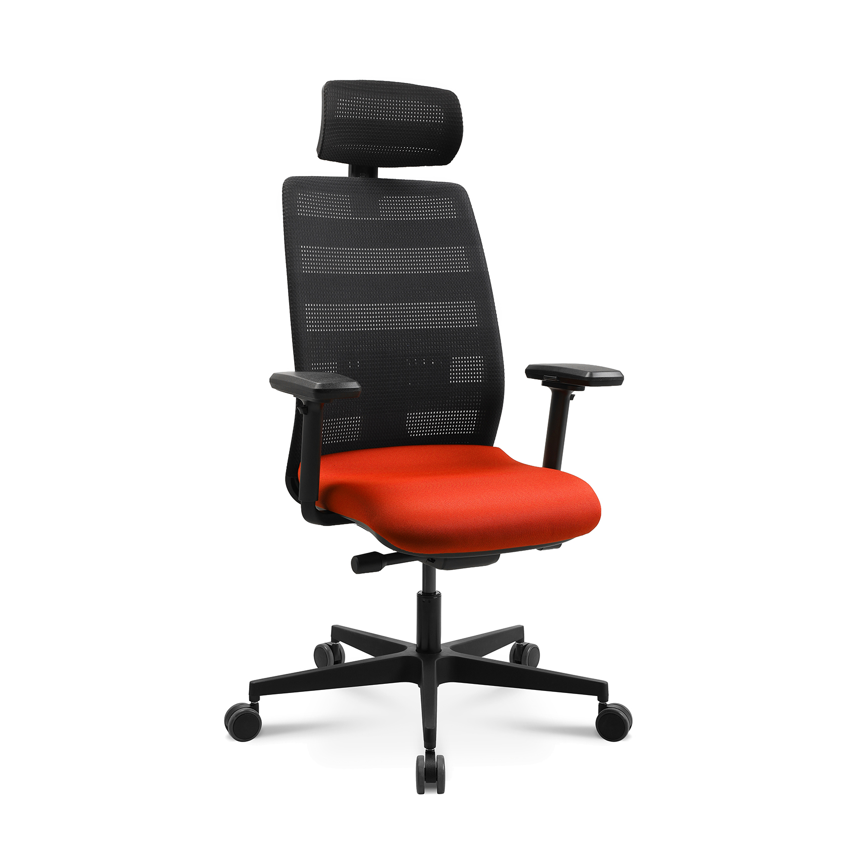 Bürostuhl Tradingzone Air 3 mit Kopfstütze & mit 3D Armlehnen Orange, Neu, Ergonomischer Stuhl - ideal für flexibles Arbeiten