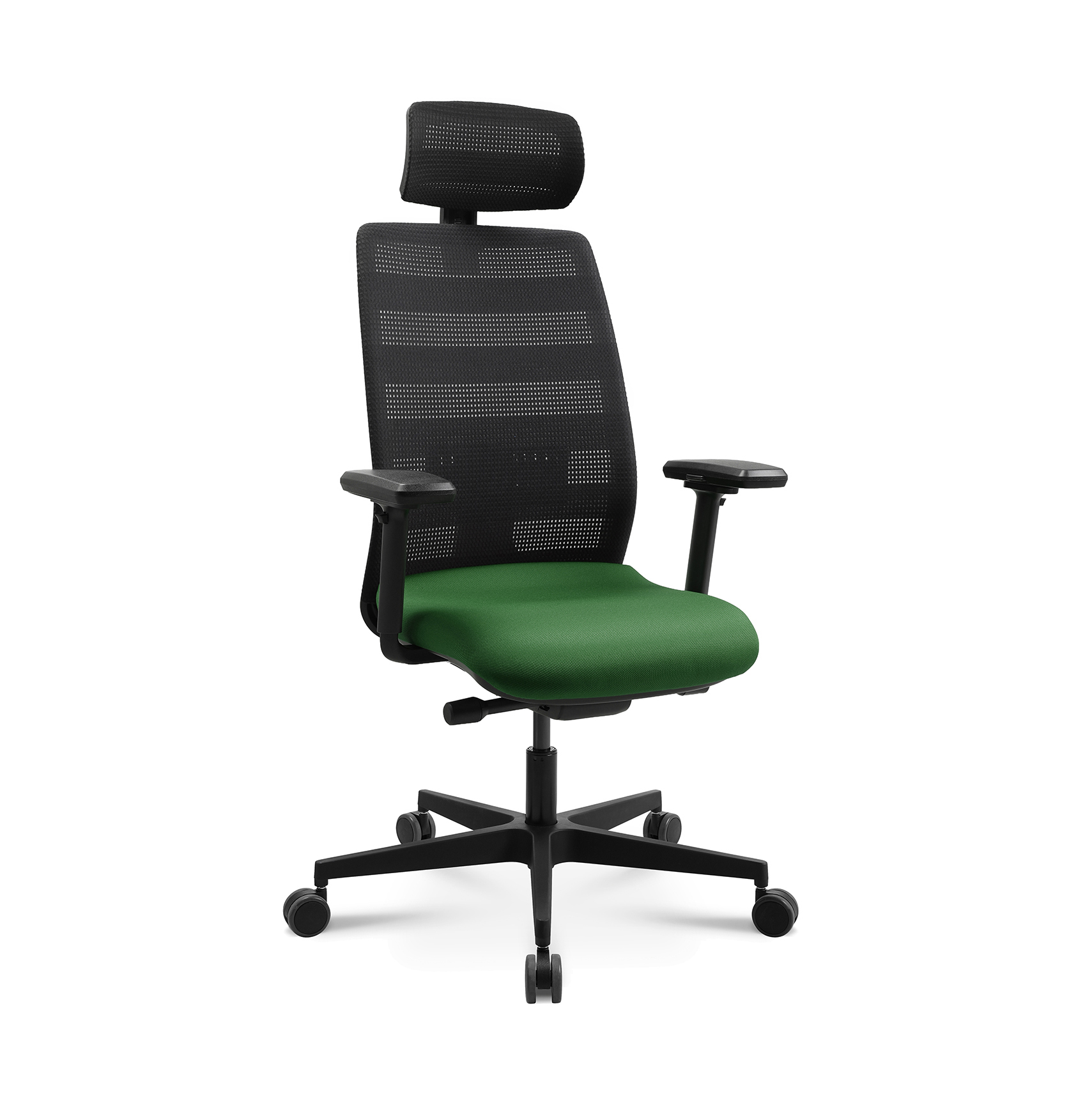 Bürostuhl Tradingzone Air 3 mit Kopfstütze & mit 3D Armlehnen Grün, Neu, Ergonomischer Stuhl - ideal für flexibles Arbeiten