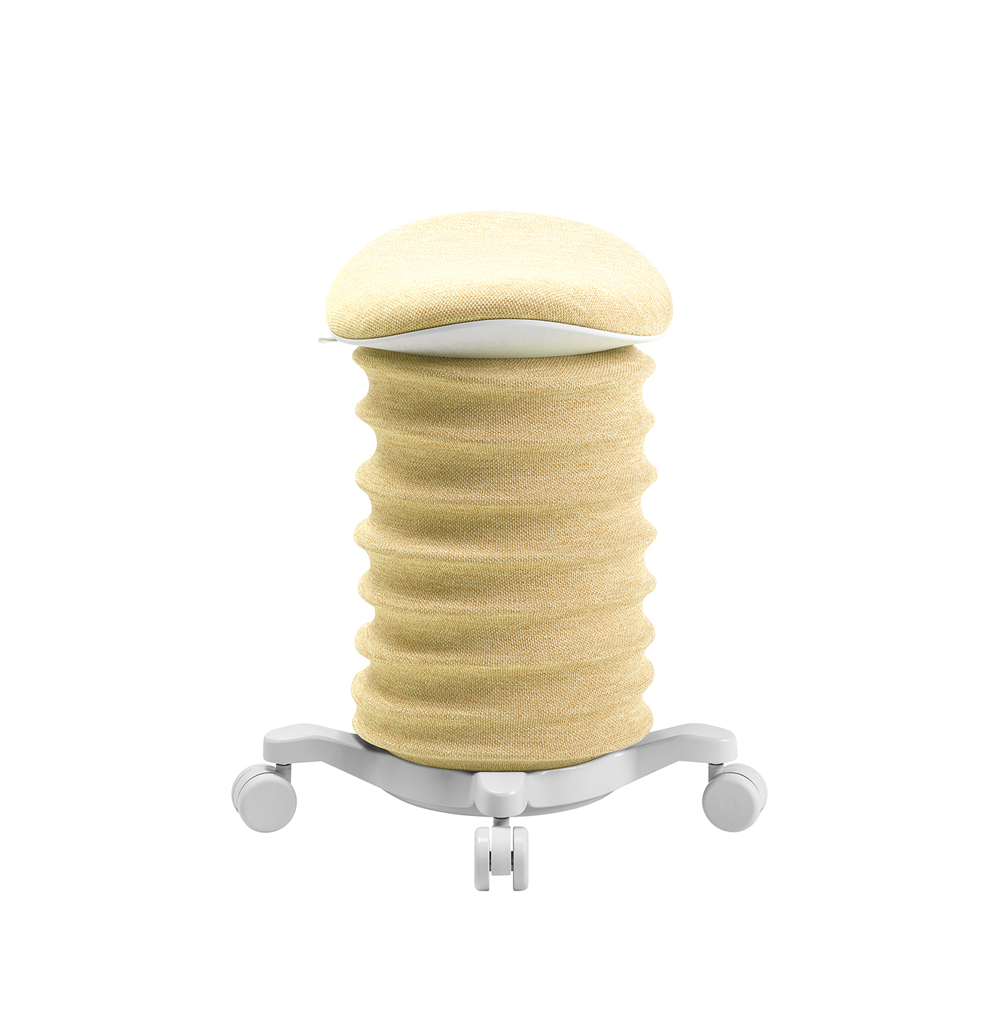 Image of Bürohocker Topstar Sitness 4D Gelb/Weiss, Hartbodenrollen, Dynamisches Sitzen - optimal für gesundes Sitzen